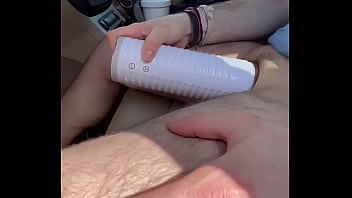 cum jerk candid public