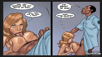 cartoon man sucking big tit