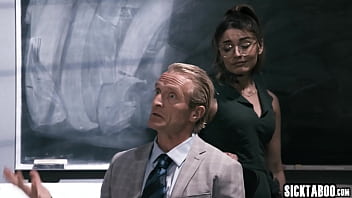 two students fuck teacher in the classroom