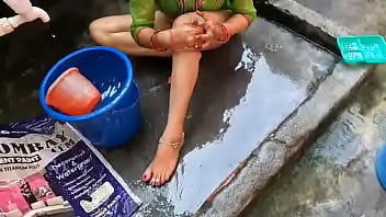 18 desi village girl without bra bathing outdoor romance