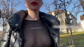 french girl in the city nakend with boobs with out anything else