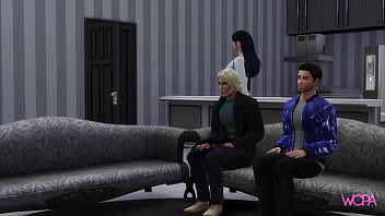 a lady and a gentleman having sex while sucking breast