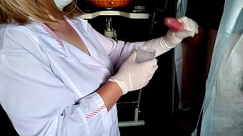 gloved handjob nylon